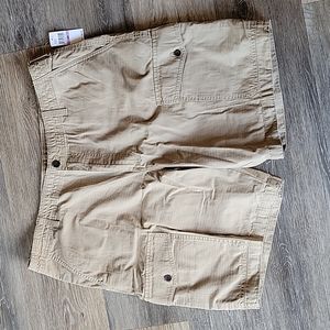 IZOD Saltwater Relaxed Classics Cargo Shorts, Cedarwood Khaki, Size 38